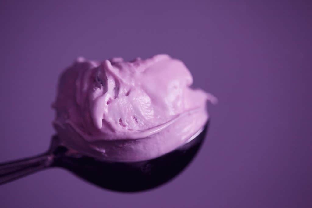 Grape ice cream - scoop